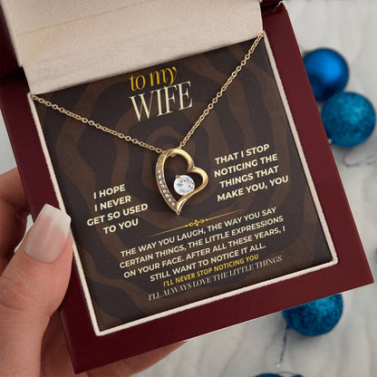 S164 - I Promise To Keep Loving The Little Things About You – Forever Love Necklace From Husband