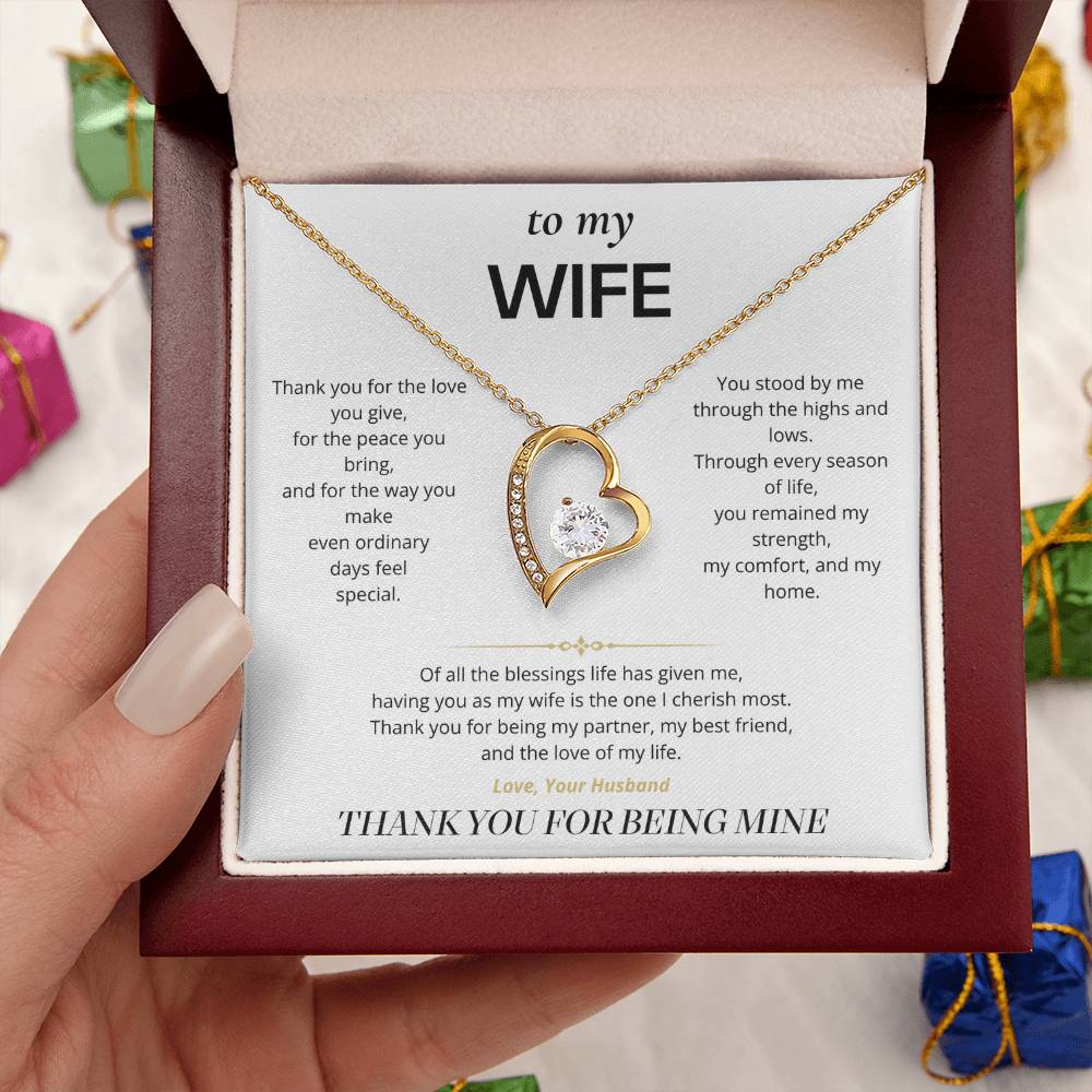 S2 - Thank You For Being Mine – Forever Love Necklace From Husband