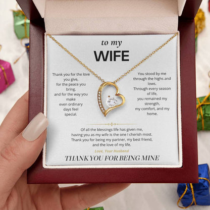 S2 - Thank You For Being Mine – Forever Love Necklace From Husband