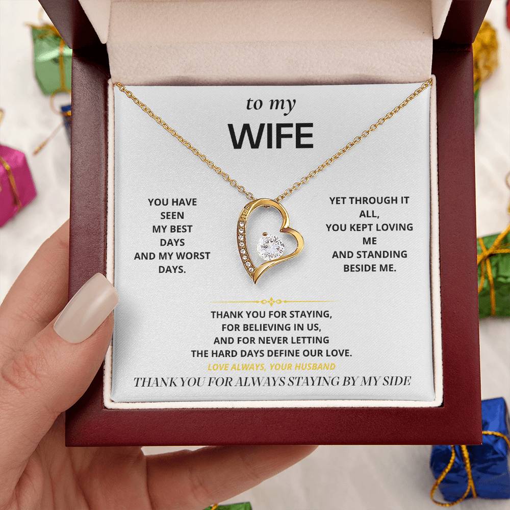 S25 - Thank You For Staying – Forever Love Necklace From Husband