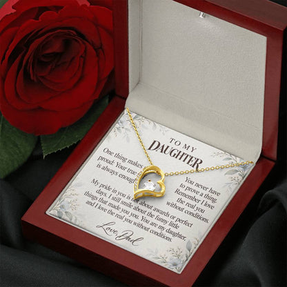 C653 - The Beauty Of Being Yourself And A Father Proud Of Who You Are - Forever Love Necklace
