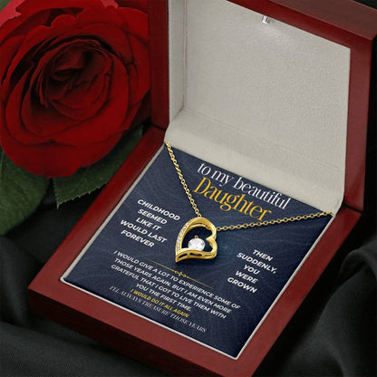 S275 - I’ll Always Treasure The Years We Had Together – Forever Love Necklace From Dad