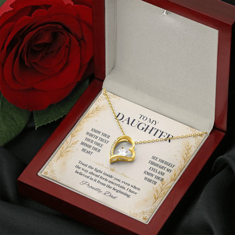 C110 - My Greatest Wish Is That You Always Know Your Worth And Never Settle For Less - Forever Love Necklace