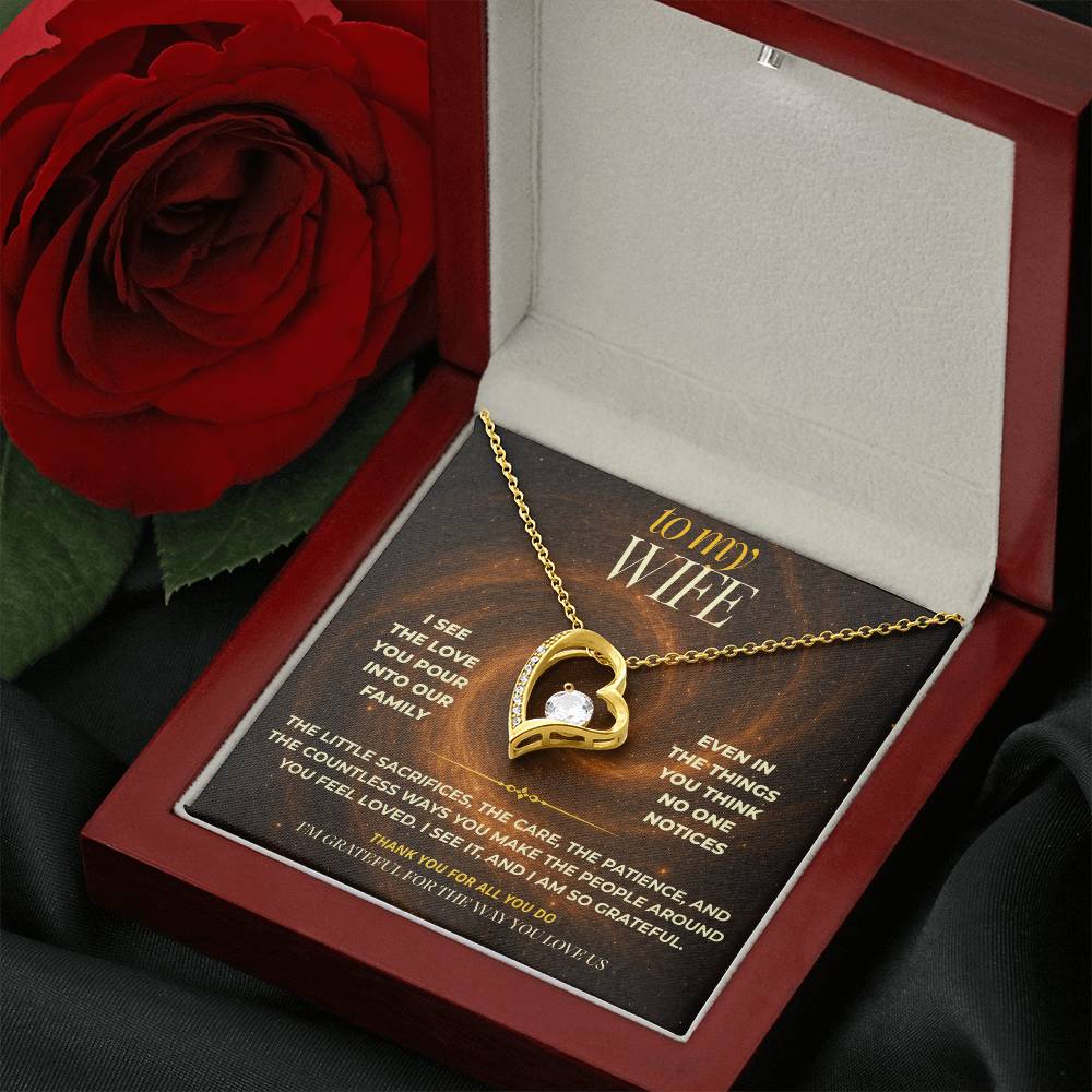 S142 - I’m Grateful For The Way You Love Us – Forever Love Necklace From Husband