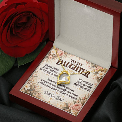 C361 - Life May Change Around You But My Love For You Will Always Remain Constant - Forever Love Necklace