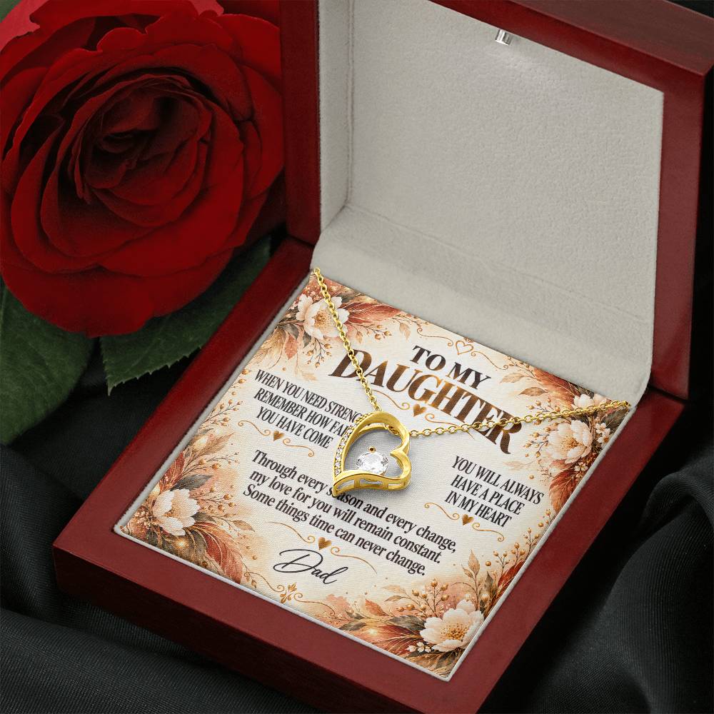 C308 - When You Need Strength Remember You Come From A Love That Never Gives Up On You - Forever Love Necklace
