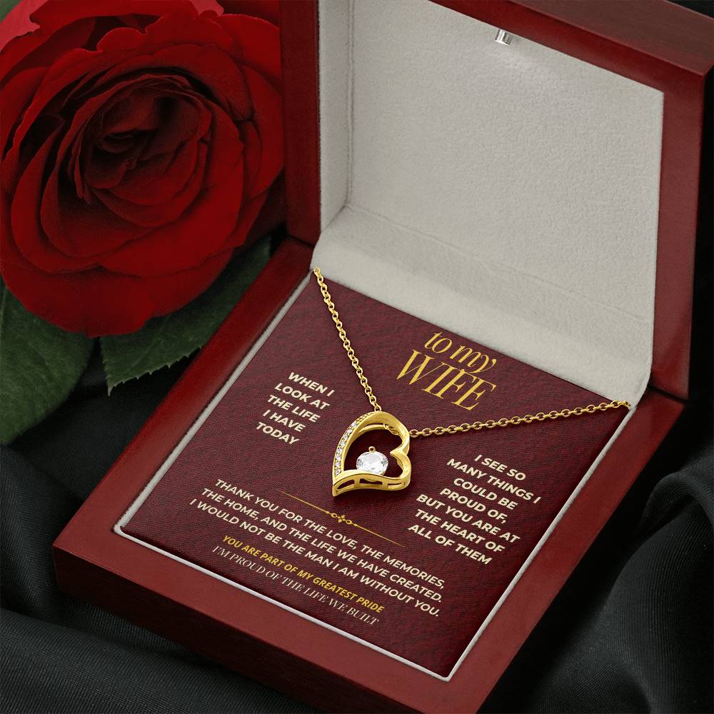 S118 - You Gave Me A Life I’m Proud Of – Forever Love Necklace From Husband