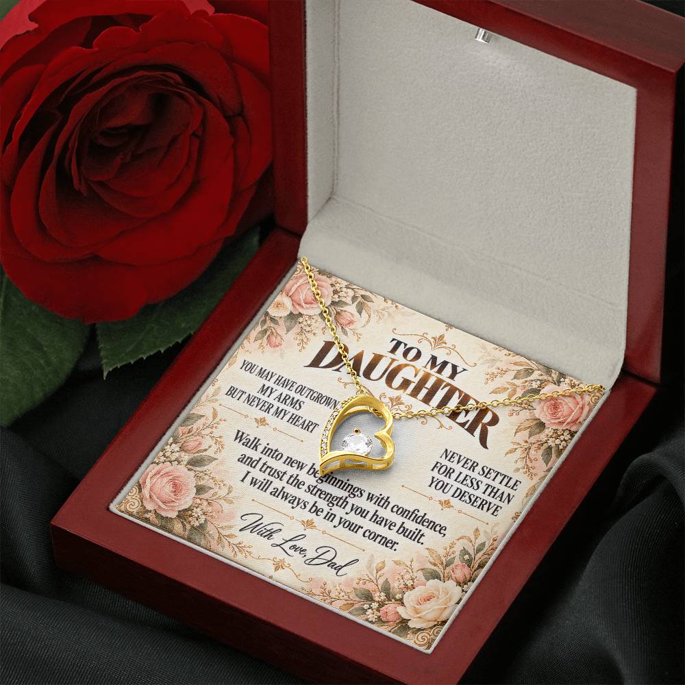 C330 - Whenever You Look Back Know There Has Always Been A Dad Proudly Standing Behind You - Forever Love Necklace