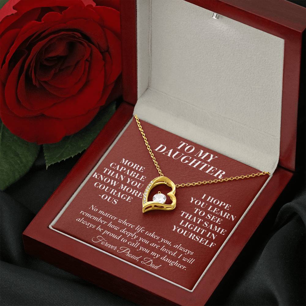 C192 - You Have A Heart Worth Protecting A Voice Worth Using And Dreams Worth Chasing - Forever Love Necklace