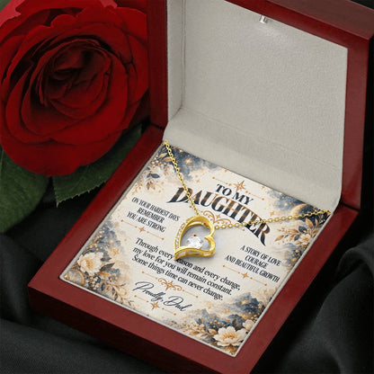 C438 - The Strong Woman You Are Becoming Will Always Remind Me Of The Little Girl I Adore - Forever Love Necklace