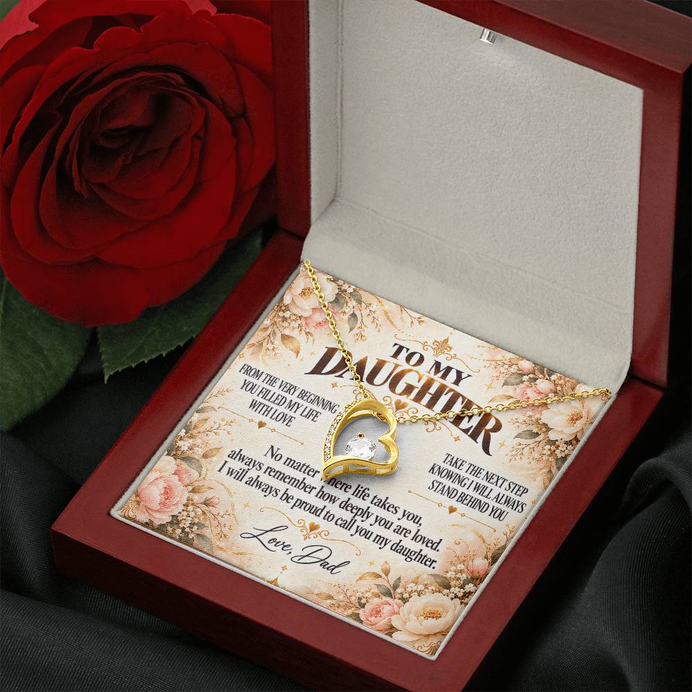 C331 - Let Your Heart Be Brave Your Dreams Be Big And Your Love For Yourself Be Strong - Forever Love Necklace