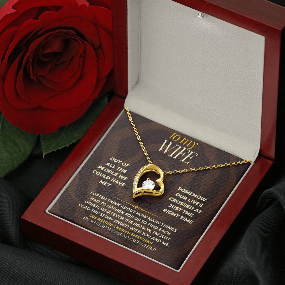 S170 - I’m Glad We Found Each Other – Forever Love Necklace From Husband