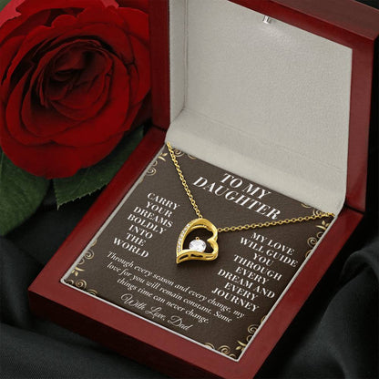 C193 - Wherever Tomorrow Leads You Remember You Have Already Made Your Dad Incredibly Proud - Forever Love Necklace
