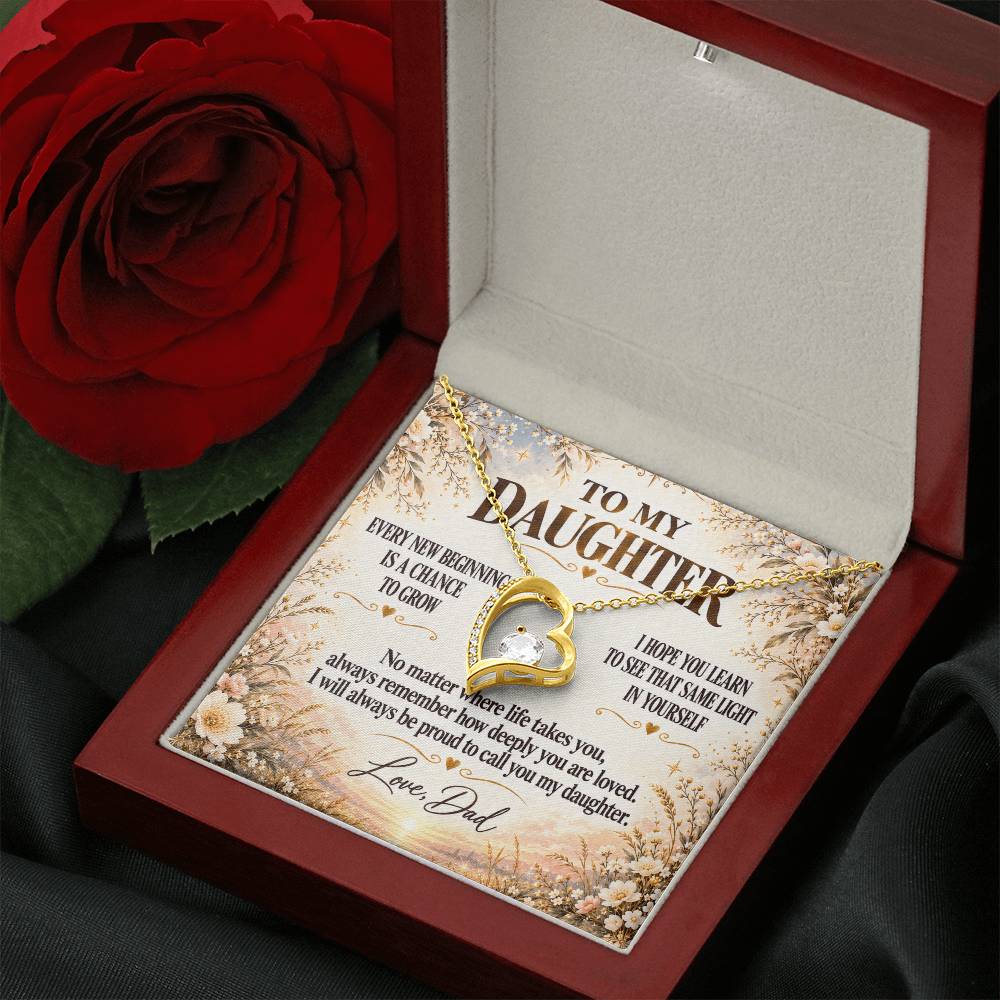 C291 - My Arms May Not Always Reach You But My Love Will Never Stop Holding You - Forever Love Necklace