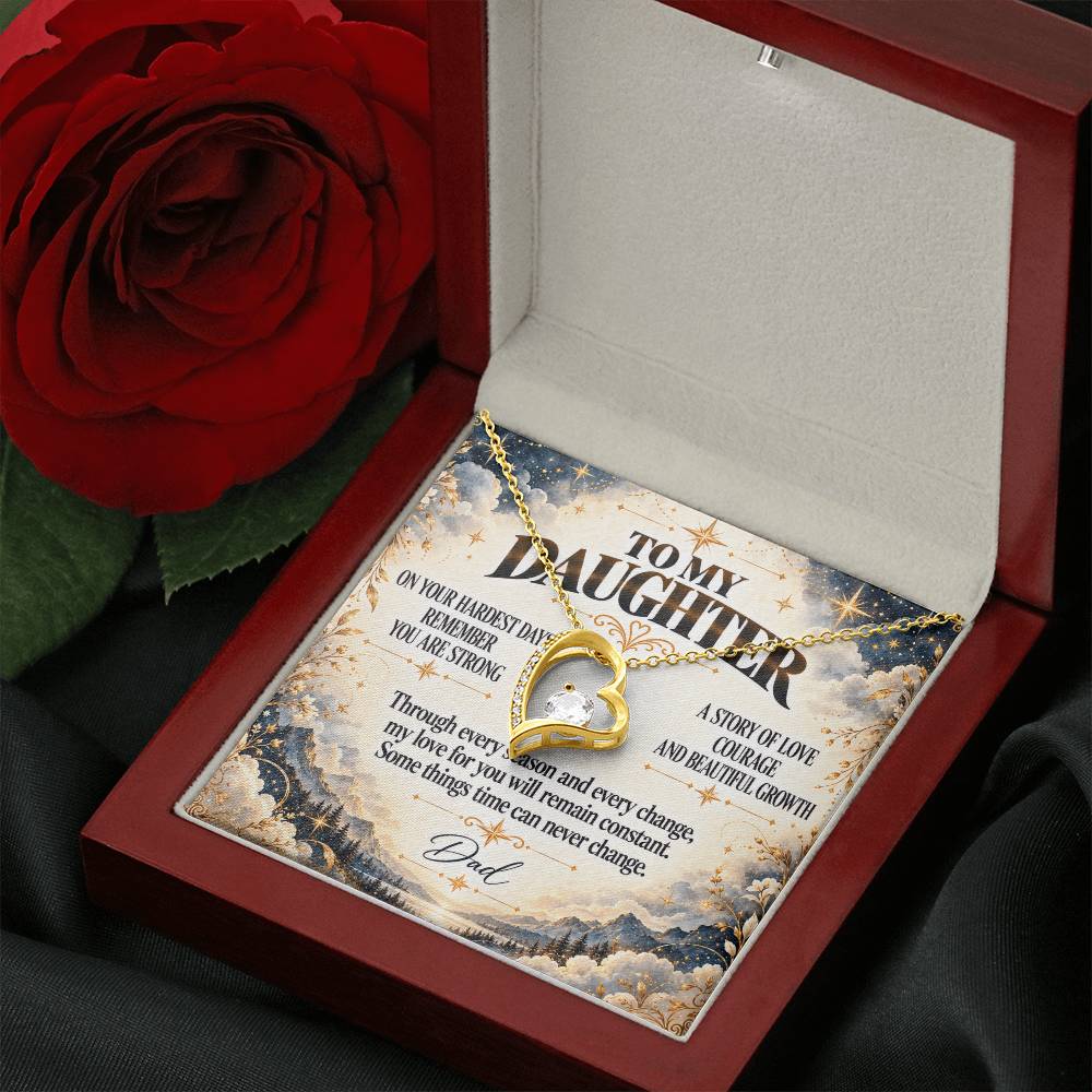 C388 - The Strong Woman You Are Becoming Will Always Remind Me Of The Little Girl I Adore - Forever Love Necklace