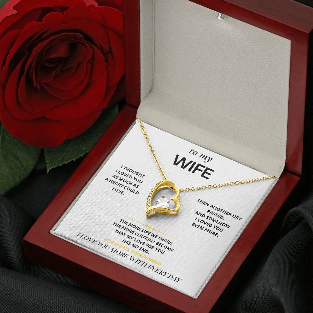 S16 - I Love You More Each Day – Forever Love Necklace From Husband