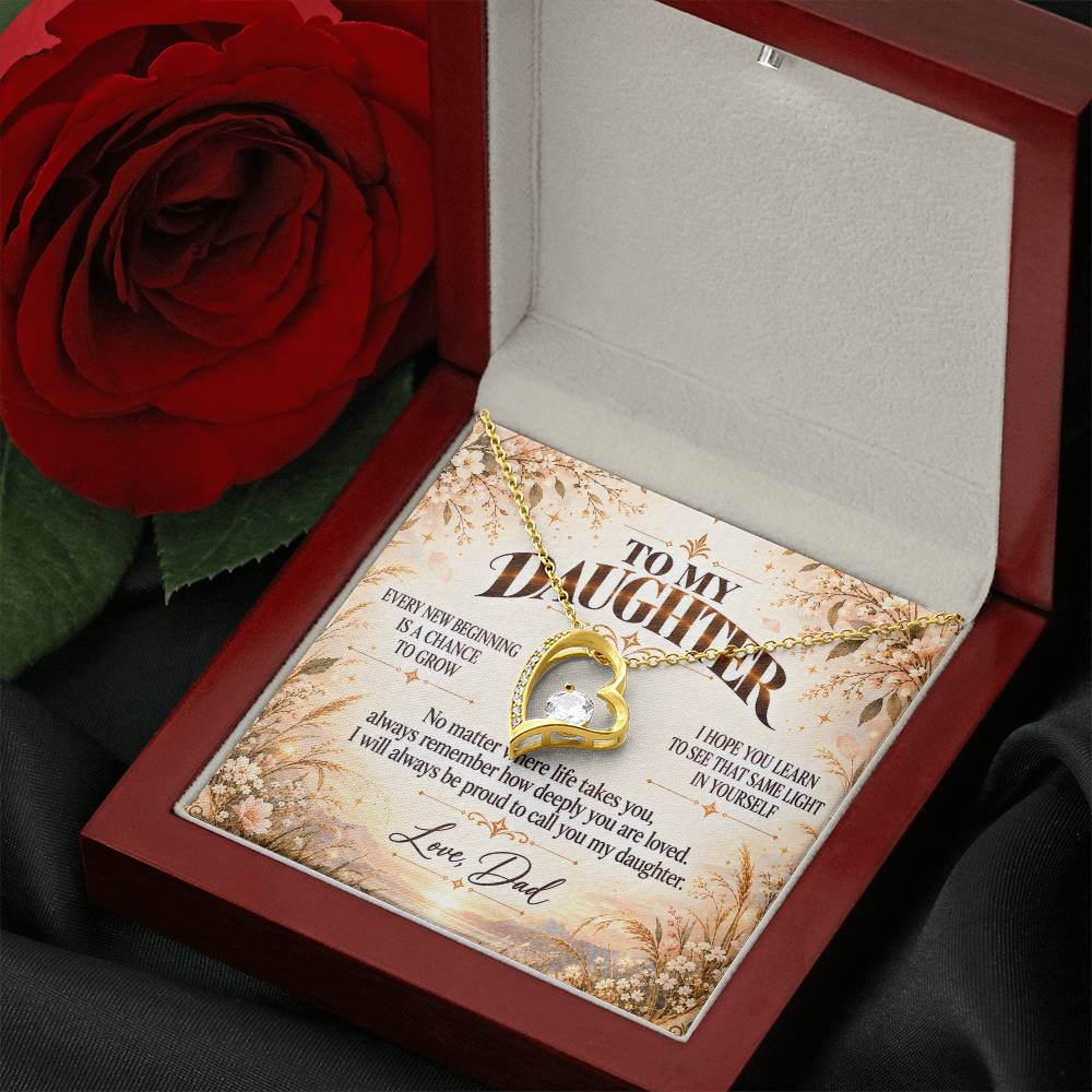 C491 - My Arms May Not Always Reach You But My Love Will Never Stop Holding You - Forever Love Necklace