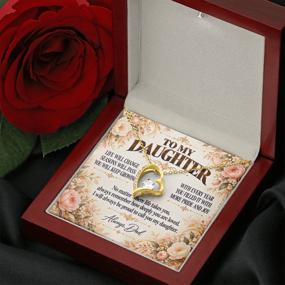 C386 - Every Step You Take Into Your Future Carries A Lifetime Of My Love Behind You - Forever Love Necklace