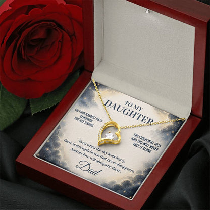 C13 - Even On Your Hardest Days Remember You Are Stronger Than You Think And Never Alone - Forever Love Necklace