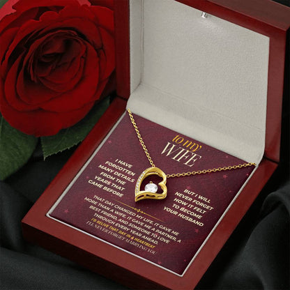 S173 - I’ll Never Forget The Day You Became My Wife – Forever Love Necklace From Husband