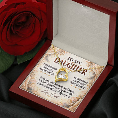 C347 - May You Never Outgrow The Truth That You Are Deeply Loved Completely Valued And Forever My Daughter - Forever Love Necklace