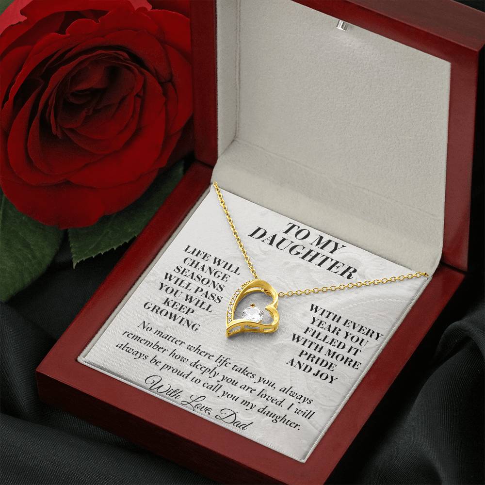 C161 - Life May Change Around You But My Love For You Will Always Remain Constant - Forever Love Necklace