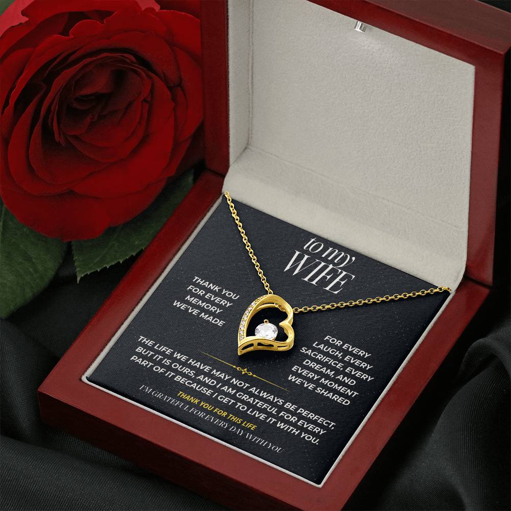 S98 - Thank You For Our Beautiful Life – Forever Love Necklace From Husband