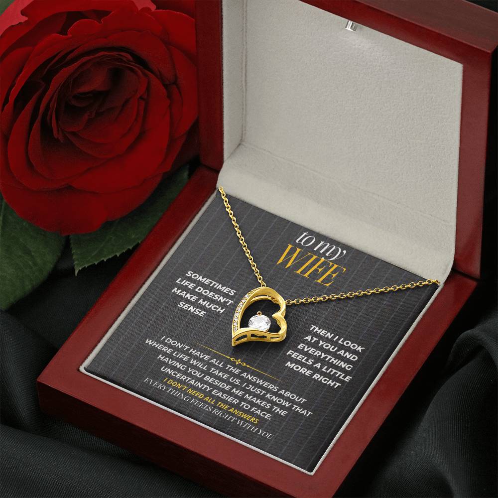 S183 - You’re The One Who Makes Everything Feel Right – Forever Love Necklace From Husband