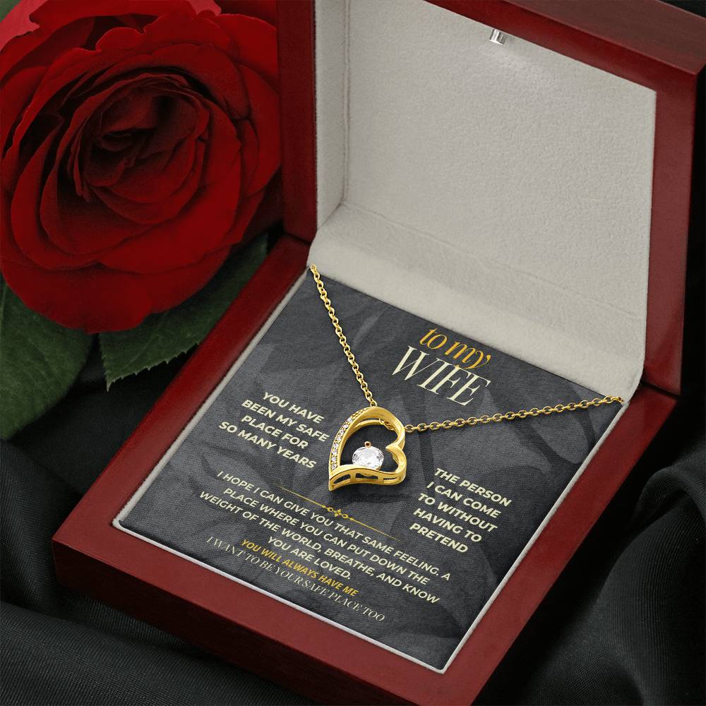 S156 - I Want To Be Your Safe Place Too – Forever Love Necklace From Husband