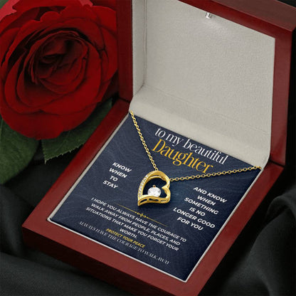 S273 - I Hope You Always Have The Courage To Walk Away – Forever Love Necklace From Dad