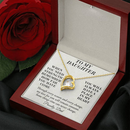 C158 - When You Need Strength Remember You Come From A Love That Never Gives Up On You - Forever Love Necklace
