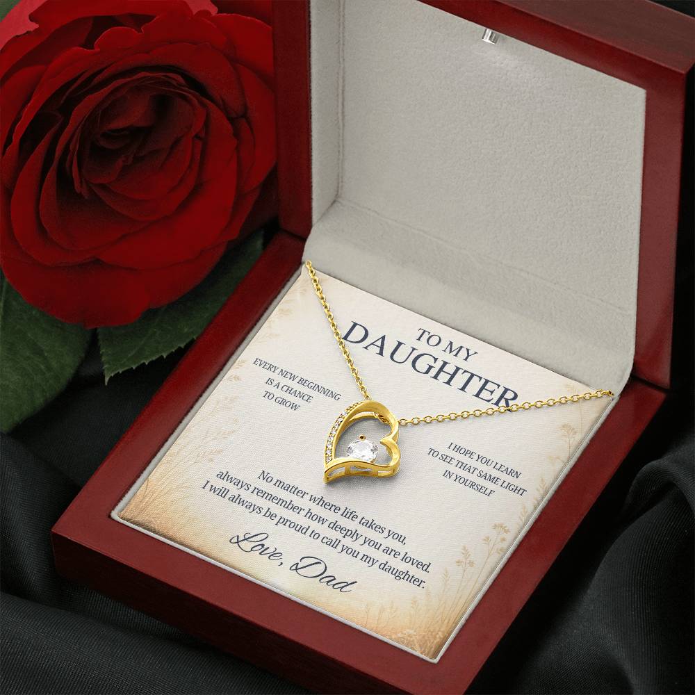 C91 - My Arms May Not Always Reach You But My Love Will Never Stop Holding You - Forever Love Necklace