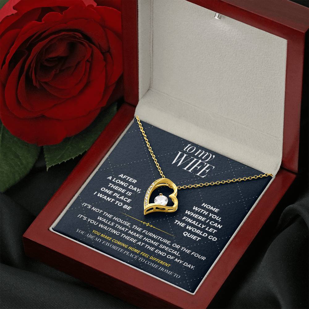 S106 - You’re The Reason I Look Forward To Home – Forever Love Necklace From Husband