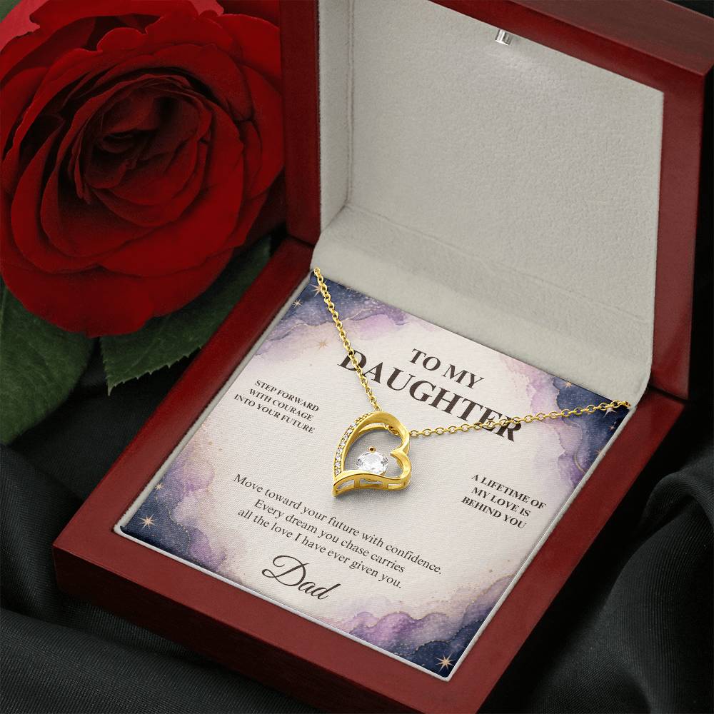 C36 - Every Step You Take Into Your Future Carries A Lifetime Of My Love Behind You - Forever Love Necklace