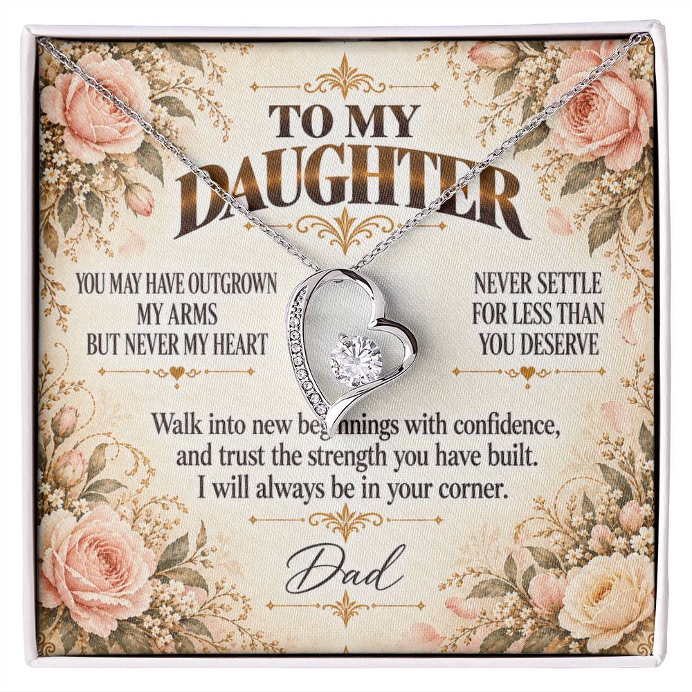 C404 - You Will Forever Be My Little Girl And One Of The Greatest Blessings Of My Life - Forever Love Necklace