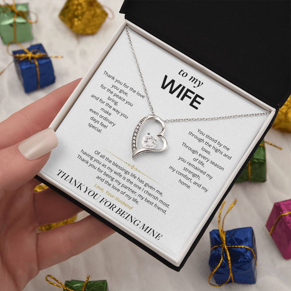 S2 - Thank You For Being Mine – Forever Love Necklace From Husband