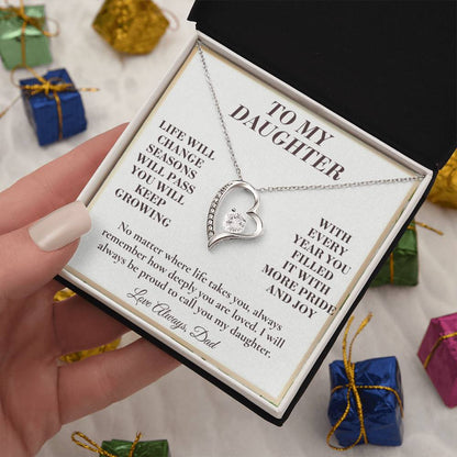 C136 - Every Step You Take Into Your Future Carries A Lifetime Of My Love Behind You - Forever Love Necklace