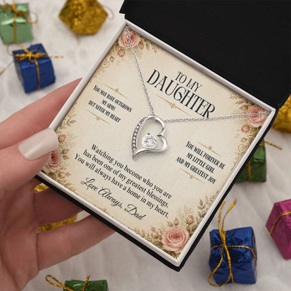 C4 - You Will Forever Be My Little Girl And One Of The Greatest Blessings Of My Life - Forever Love Necklace