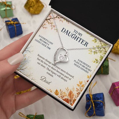 C44 - The Love Between A Father And Daughter Becomes A Legacy That Lives Beyond Every Season - Forever Love Necklace