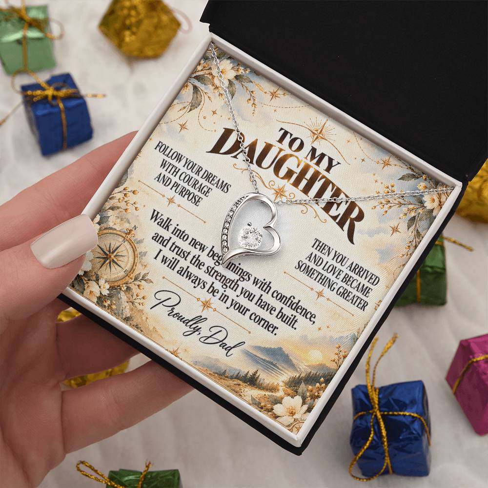 C335 - Never Measure Your Worth By The World Because To Your Dad You Have Always Been Priceless - Forever Love Necklace