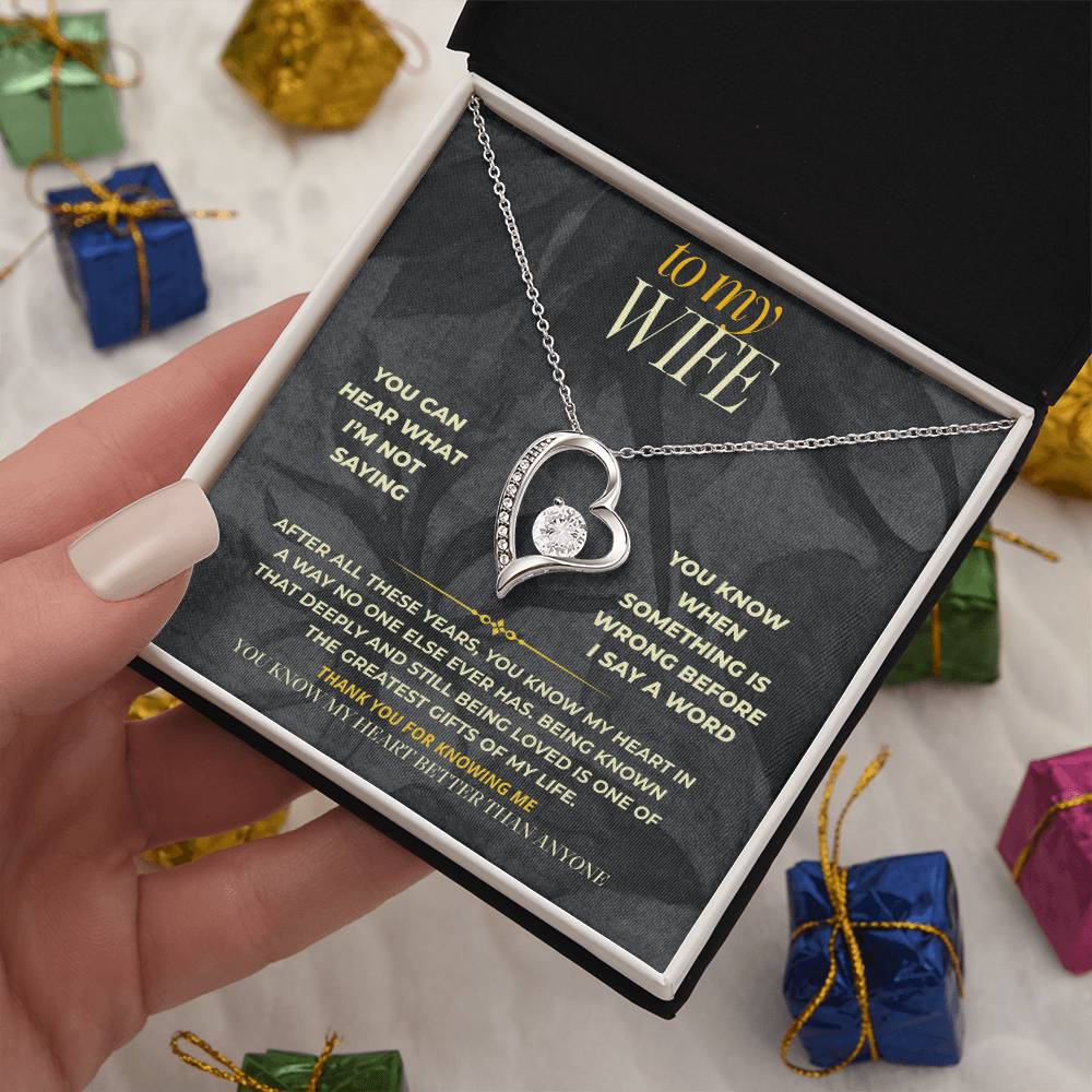 S159 - You’re The Person Who Knows My Heart – Forever Love Necklace From Husband