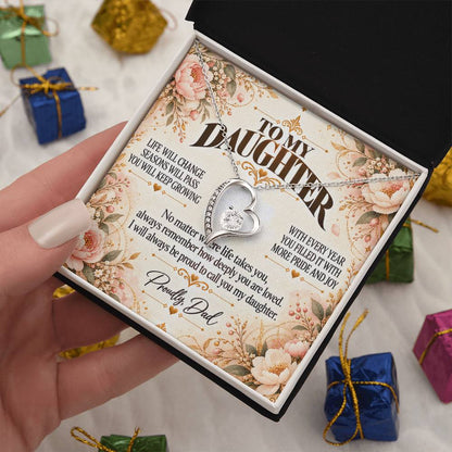 C486 - Every Step You Take Into Your Future Carries A Lifetime Of My Love Behind You - Forever Love Necklace