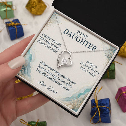 C39 - May You Always Choose The Life That Makes Your Heart Feel Free Brave And Fully Alive - Forever Love Necklace