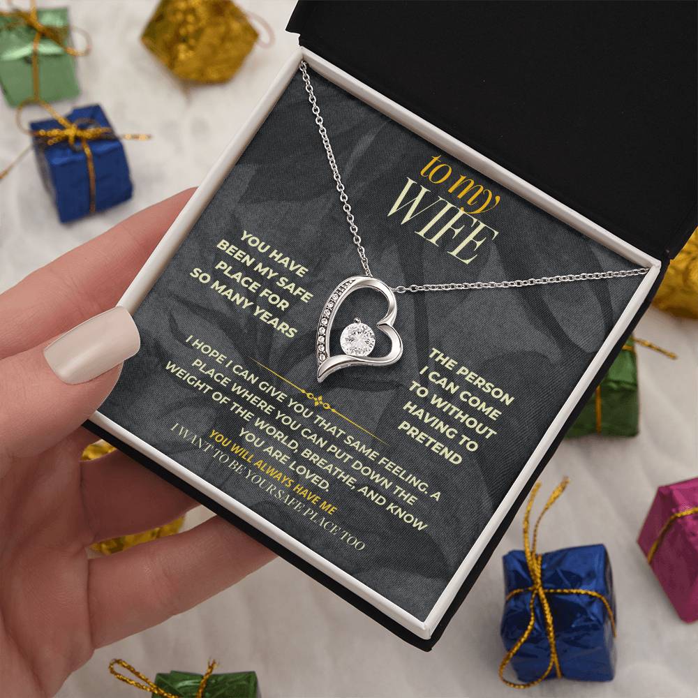 S156 - I Want To Be Your Safe Place Too – Forever Love Necklace From Husband