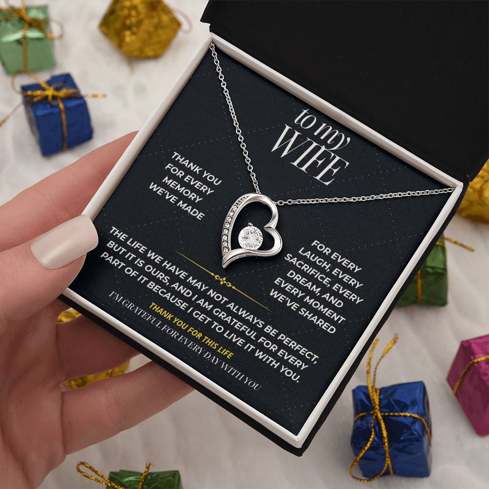 S98 - Thank You For Our Beautiful Life – Forever Love Necklace From Husband
