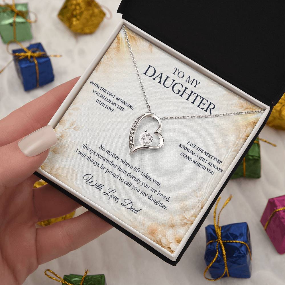 C81 - Let Your Heart Be Brave Your Dreams Be Big And Your Love For Yourself Be Strong - Forever Love Necklace