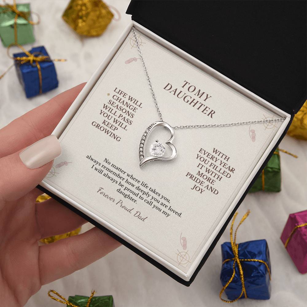 C111 - Life May Change Around You But My Love For You Will Always Remain Constant - Forever Love Necklace