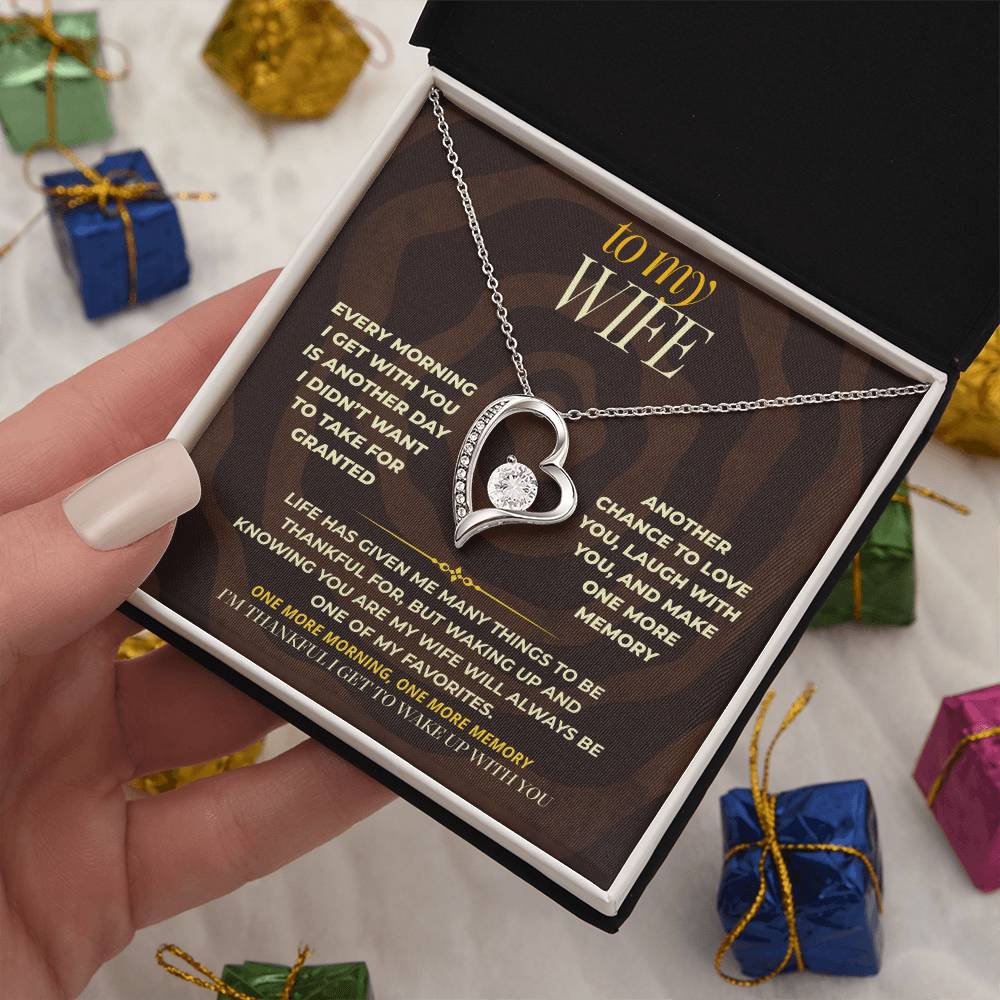 S168 - I’m Thankful For Every Morning I Wake Up With You – Forever Love Necklace From Husband