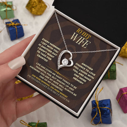 S168 - I’m Thankful For Every Morning I Wake Up With You – Forever Love Necklace From Husband