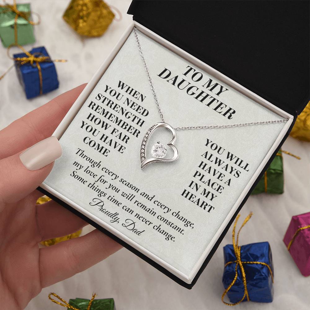 C158 - When You Need Strength Remember You Come From A Love That Never Gives Up On You - Forever Love Necklace